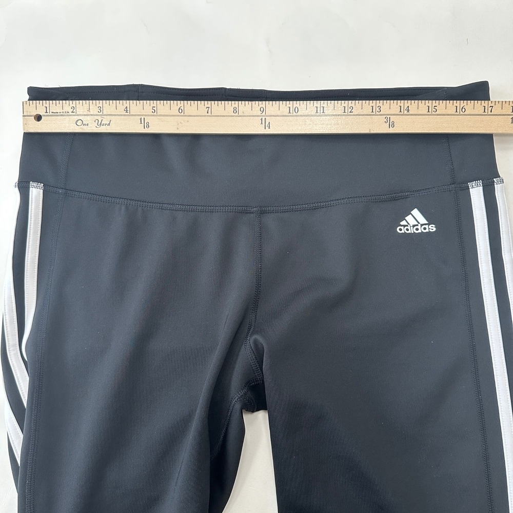 Adidas Training Leggings 3-Stripe Climalite Athletic‎ Black Womens XL - Picture 7 of 12